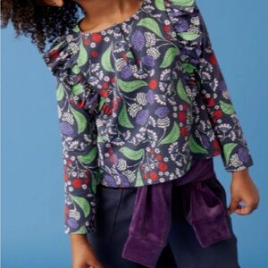 Tea Collection Multicolor Floral Long Sleeve Top